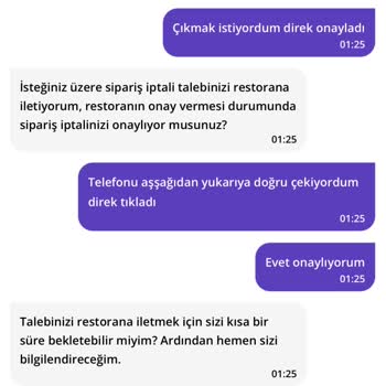 Yanlış Sipariş Ve İptal Sorunu