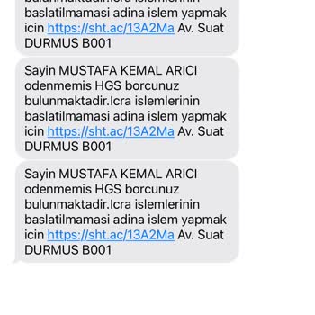Kimlik Bilgilerimin İzinsiz Kullanımı Ve Sahte HGS Borcu Mesajı