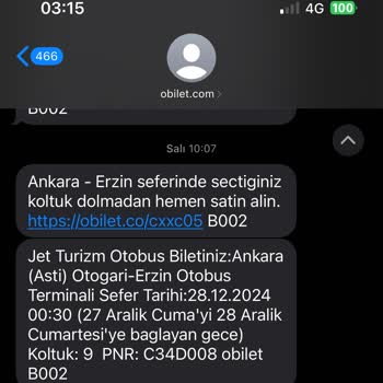 Ankara-Hatay Yolculuğunda Koltuk Sorunu
