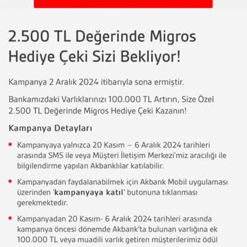 Akbank Kampanya Şartlarını Yerine Getirmedi