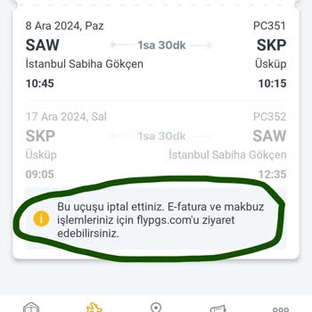 İptal Edilen Biletin Geri Ödemesi Yapılmıyor