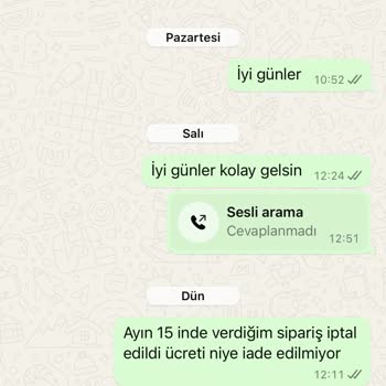 Mamasepetimde'den Sipariş İptali Ve Ücret İadesi Sorunu