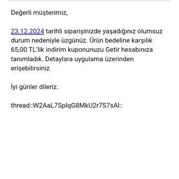 Getir Büyük'te Yoğurt Sorunu Ve Kupon Karmaşası