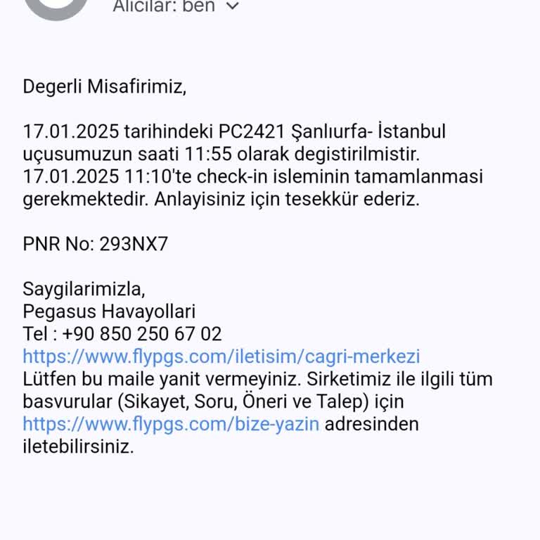 Uçuş Saati Değişikliği Ve İade Sorunu