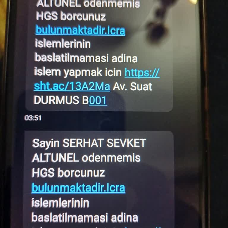 HGS Borcu İçin Yanıltıcı Mesaj Ve Kimlik Bilgisi Endişesi