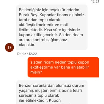 Migros Yemek'te Kupon Ve İade Sorunu