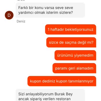 Migros Yemek'te Kupon Ve İade Sorunu