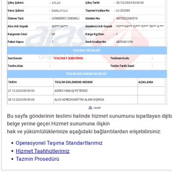 Adana'da Kargo Teslimatında Sorunlar Ve Müşteri Mağduriyeti