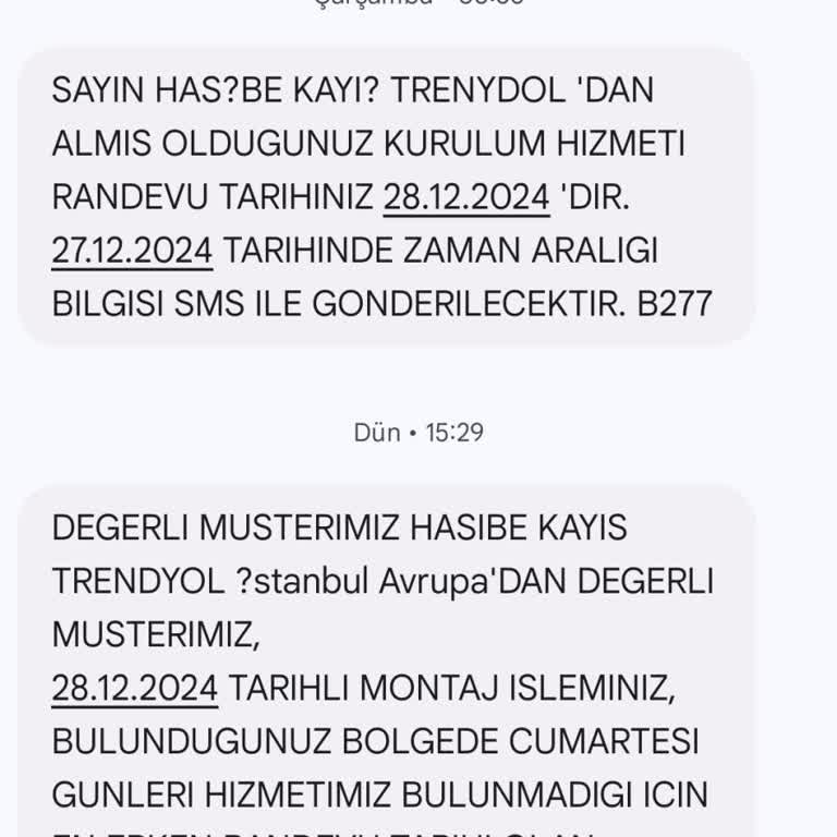 Montaj Hizmeti Ve İletişim Sorunları