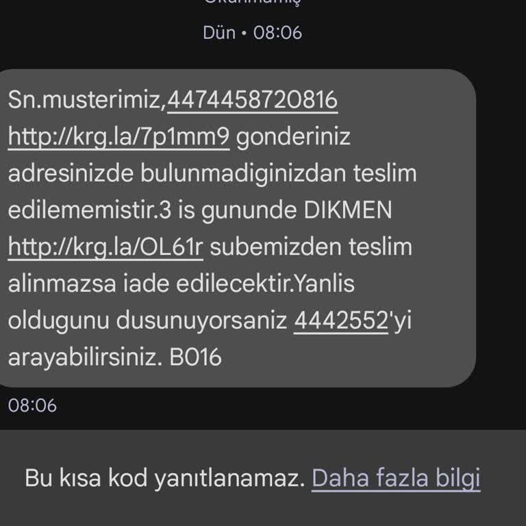 Aras Kargo'nun Yanıltıcı Mesajları Ve Erken İade Sorunu
