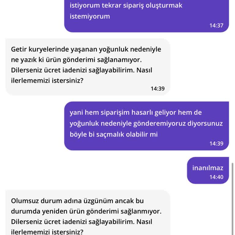 Dökülen Sipariş Ve Yetersiz Destek