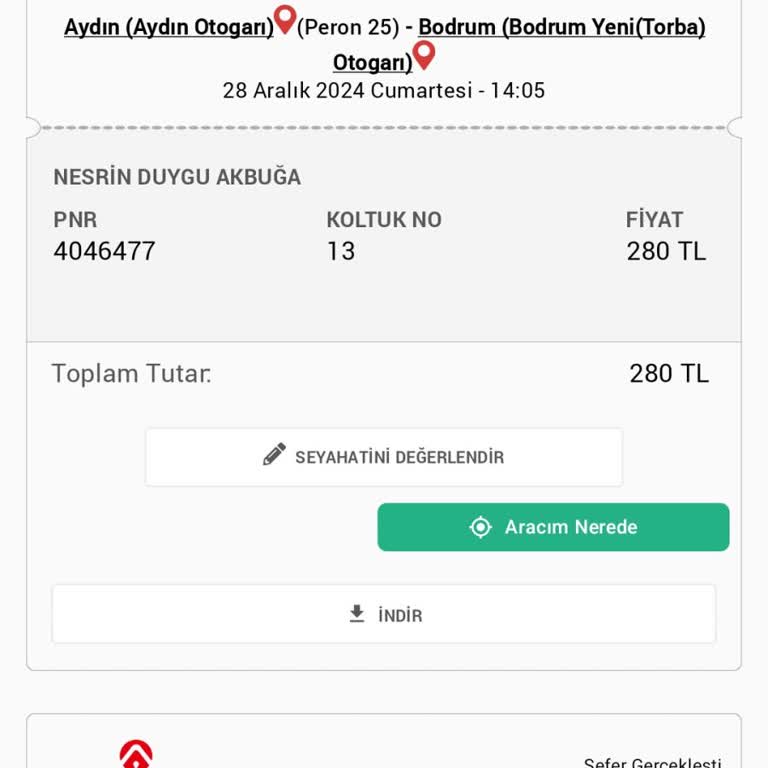Otobüs Seferinde 1 Saatlik Gecikme