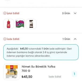 İade Edilmeyen Ücretler Ve Yanlış Ürün Gönderimi