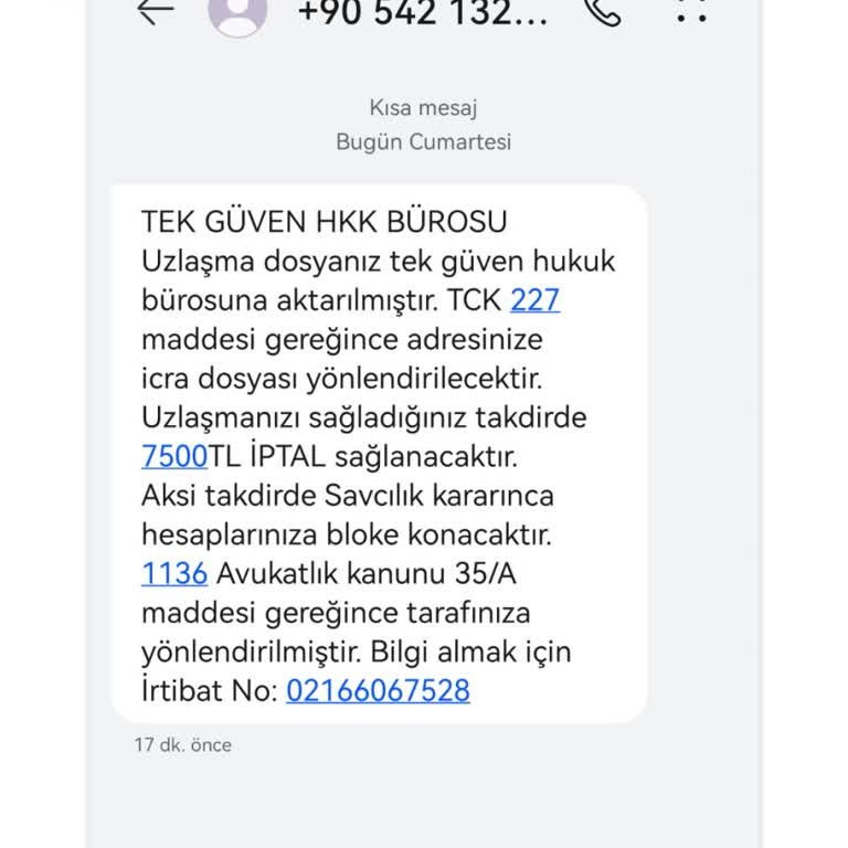 Güven Hukuk Bürosu'ndan Yanıltıcı Mesaj