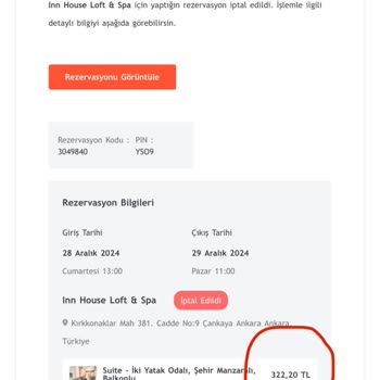 Rezervasyonum Onayım Olmadan İptal Edildi!