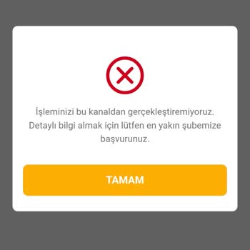 VakıfBank İnternet Bankacılığı Kredi Hatası
