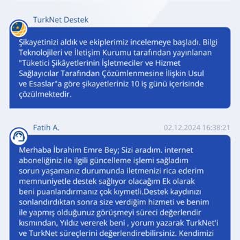 TurkNet Müşteri Hizmetleri İle İletişim Sorunları