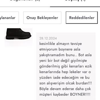Defolu Ürün Ve Yorum Sansürü