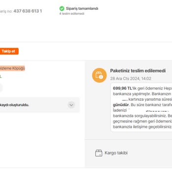 Hepsijet Operasyonel Sorunlarıyla Teslim Edilemeyen Sipariş