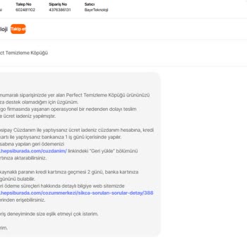 Hepsijet Operasyonel Sorunlarıyla Teslim Edilemeyen Sipariş
