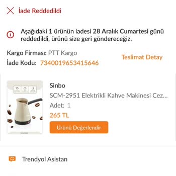 Çalışmayan Kahve Makinesi Ve Reddedilen İade Talebi