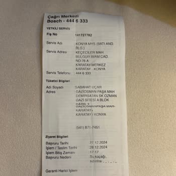 Yeni Alınan Çamaşır Ve Kurutma Makinesi İçin Haksız Servis Ücreti Talebi