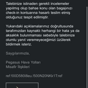 Valiz Hasarı Ve İlgisiz Hizmet