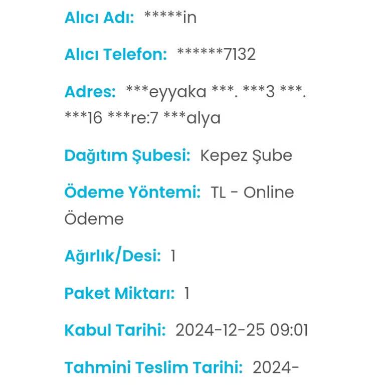 Kargo Teslimatında Sürekli Gecikme Ve İletişimsizlik