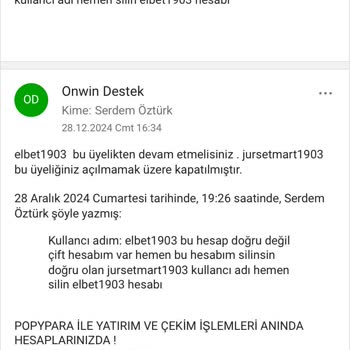 Yanlış Hesap Üyeliği Sorunu