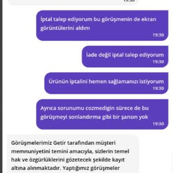 Getir Siparişimde Teslimat Ve Müşteri Hizmetleri Sorunu