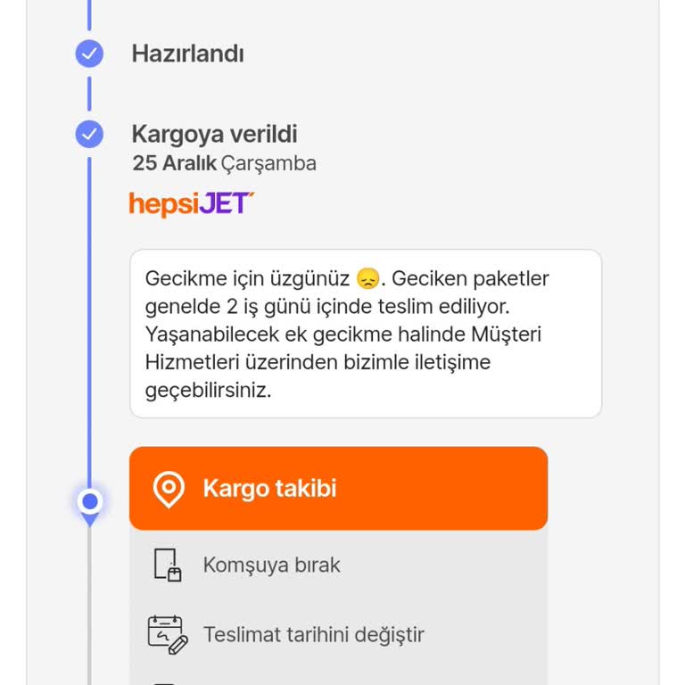 Teslimat Sorunu Ve Yetersiz Müşteri Hizmeti