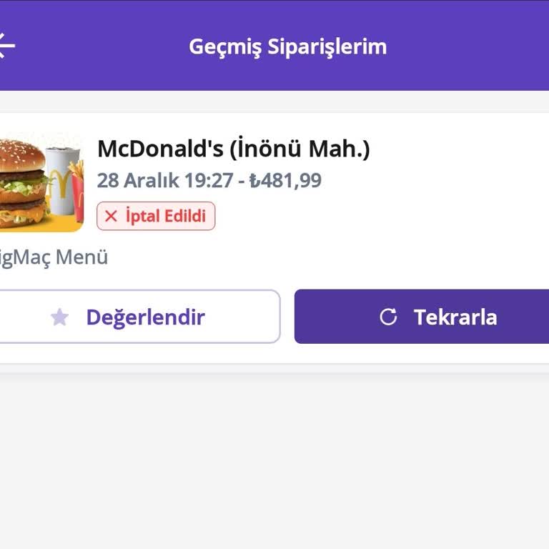 GetirYemek'den Beklenmedik Sipariş Sorunu