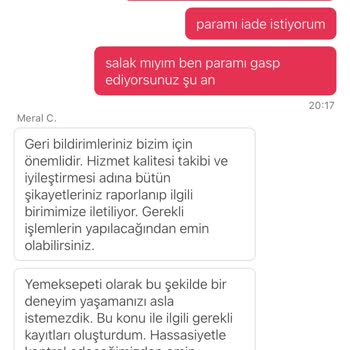 Bozuk Yemek Ve Yetersiz Müşteri Hizmeti