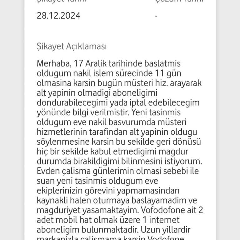 VDSL Altyapı Sorunu İle Mağduriyet Yaşıyorum