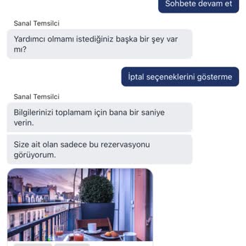 Rezervasyon İptali Ve Kart Bilgileri Sorunu