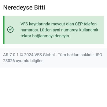 VFS Global Hesap Girişi Sorunu