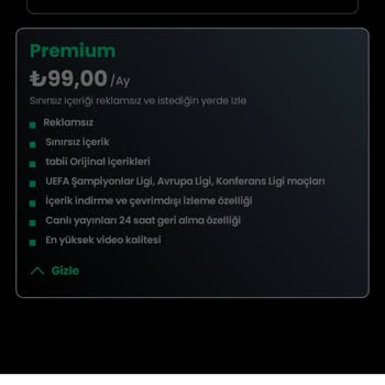 Tabii Premium Üyeliği Aktif Edilemiyor