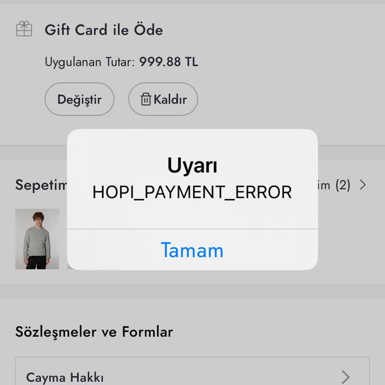 Boyner Gift Card İle Ödeme Sorunu