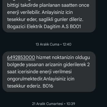Yanlış Abonelik Bilgileriyle Gelen Mesajlar