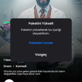 Tabii Uygulamasında Premium Üyelik Sorunu