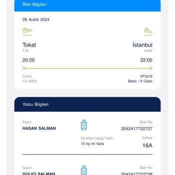 Yanlış Koltuk Seçimi Ve Para İadesi Talebi