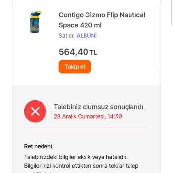Contigo Marka Suluk Ve Yetersiz Müşteri Hizmeti
