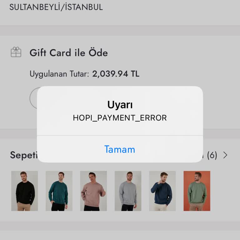 Hopi Ödeme Hatası Alışverişimi Engelliyor
