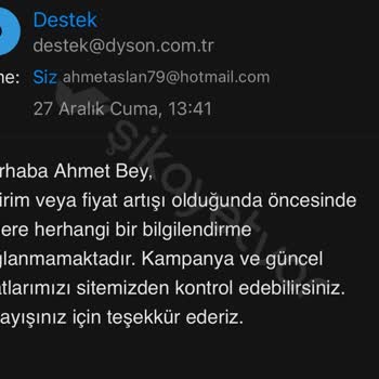 Dyson Şikayeti