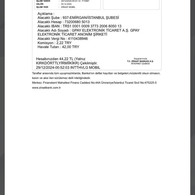 GPay Para Transferi Sorunu