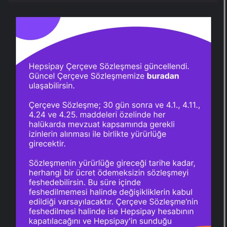 Hepsipay'dan Bilgi Dışı Sözleşme Şoku
