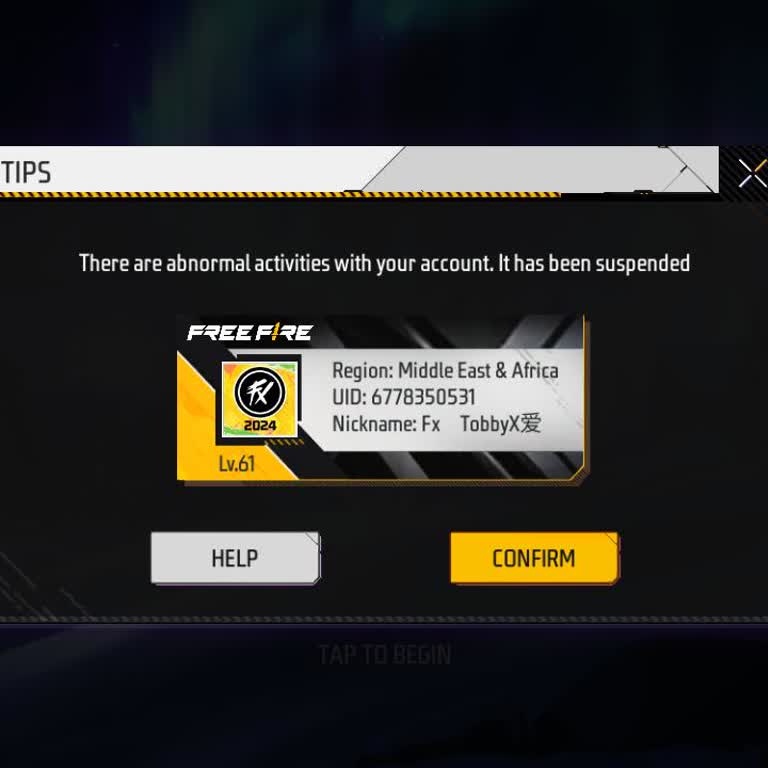 My Garena Free Fire Account Suspended Permanently