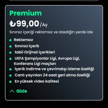Tabii Uygulamasında Premium Sorunu Ve İade Talebi