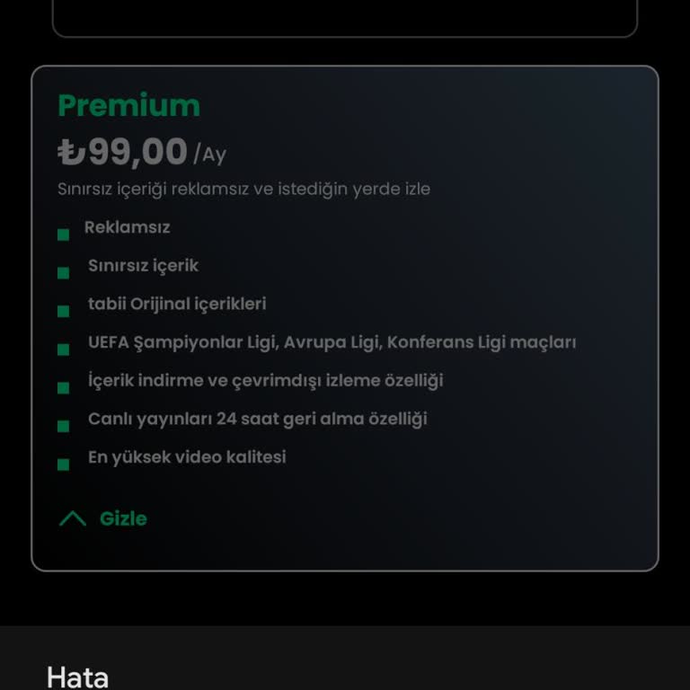 Tabii Premium Üyelik Sorunu: Paket Yükseltme Uyarısı!