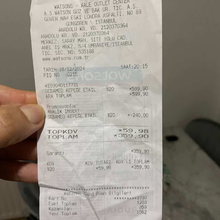Watsons Mağazasında İade Sorunu